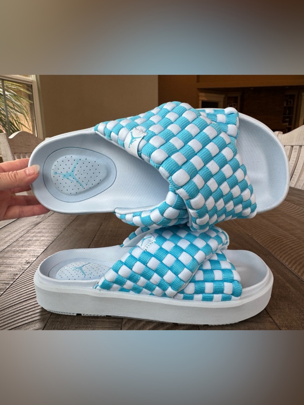 Nike Air Jordan Sophia iBaltic Blue Slide Sandals Women’s Size 9